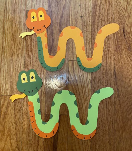 snakes from cut paper