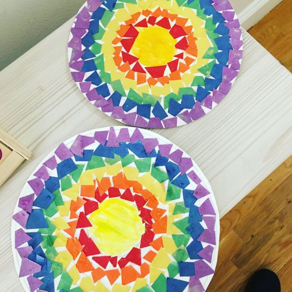 circular rainbows by art students in Hoboken