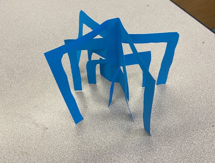 learning about Calder sculpture through cut paper